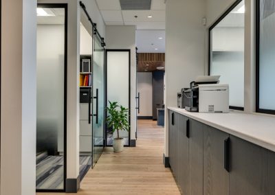 Hallway and work area at the Pacific CPA office