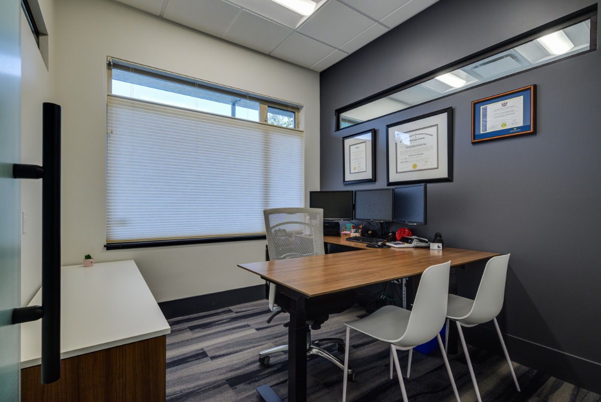 Accountant’s office with framed designations